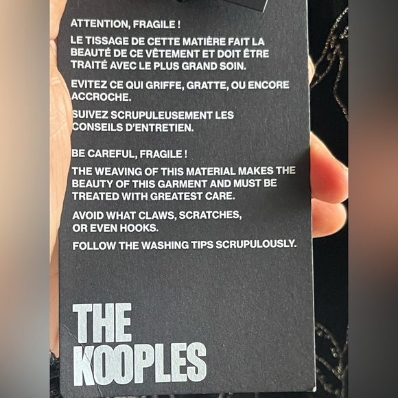 The Kooples NWT BLACK VELVET SUIT TROUSERS with Glitter Floral Print - Picture 6 of 16